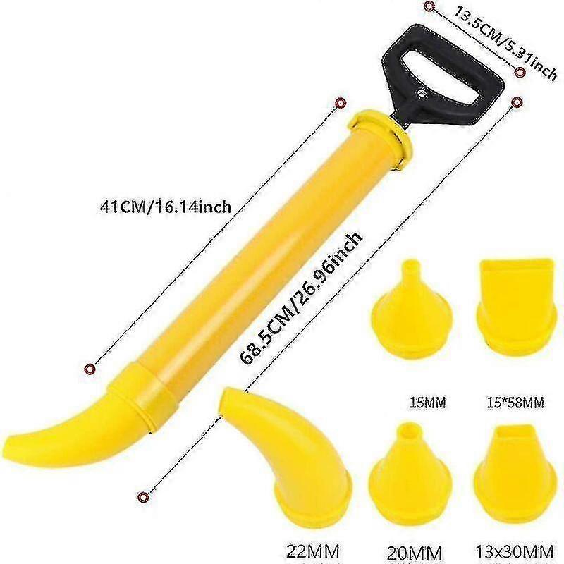 Mortar Gun Set,cement Caul Tool,cement Lime Pump,abs Pointer Caul Gun With 5 Nozzles