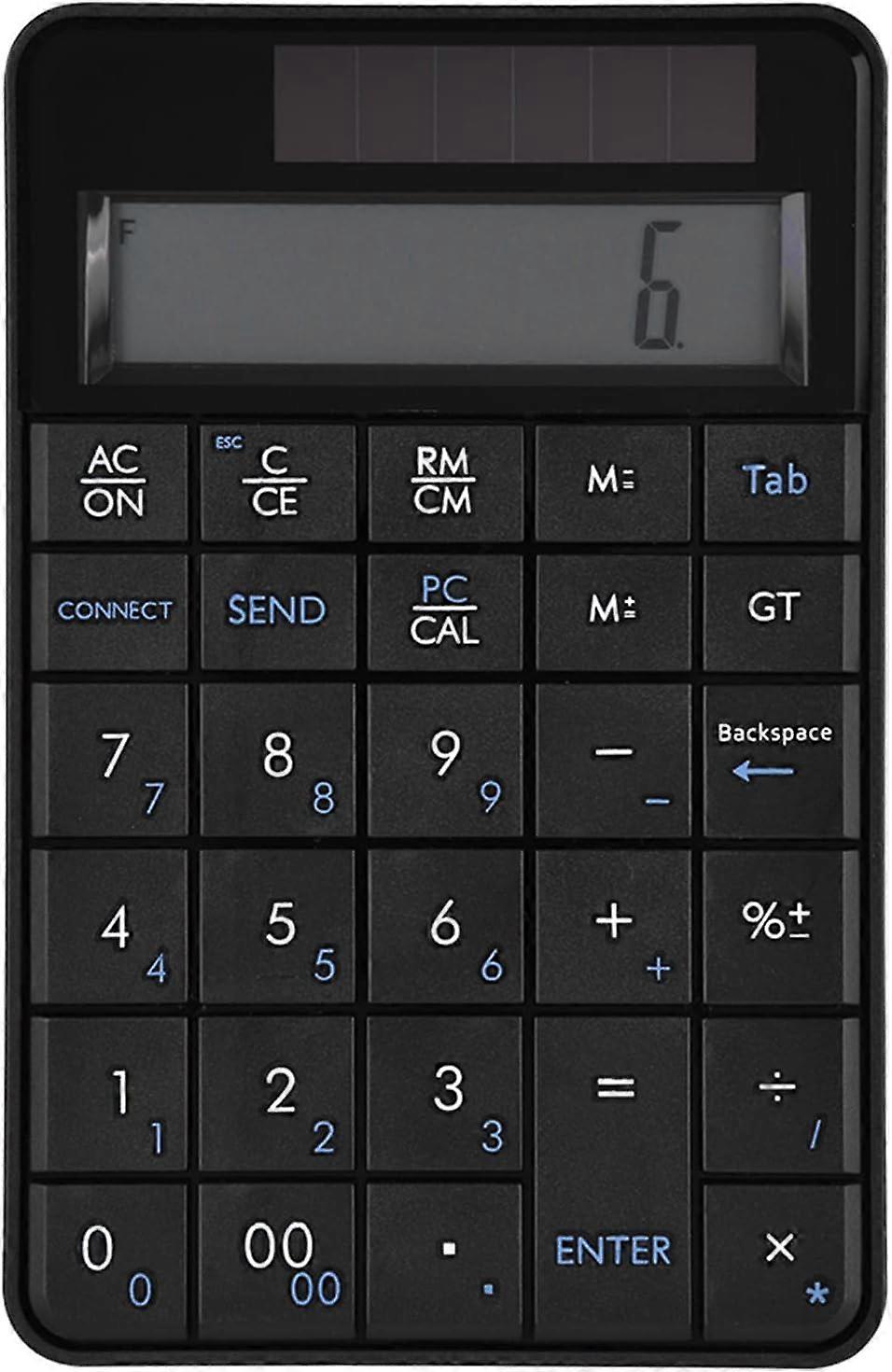 Mini 2.4G Solar-Powered USB 2-in-1 Numeric Keypad & Calculator with LCD and USB Receiver