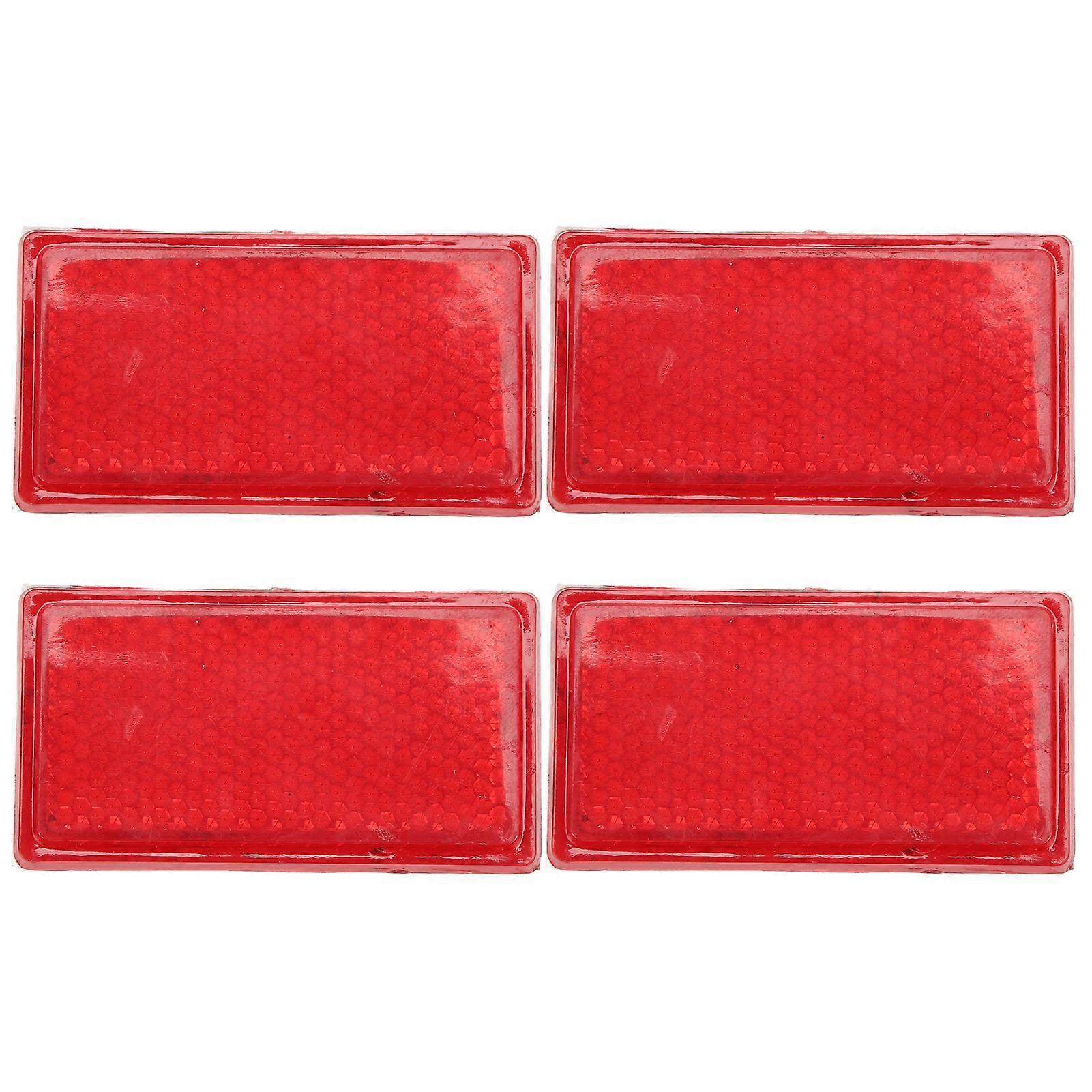4pcs רכב אורות מזויפים מחזירי אור אדום הדבק ראות גבוהה אוניברסלי למשאיות נגררים קרוואנים נחתים