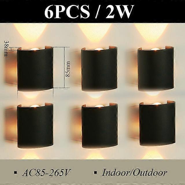 مصباح حائط LED خارجي مقاوم للماء ، ديكور خارجي للمنزل ، فناء ، إضاءة داخلية ، تركيبات تزيين الحائط ، مصباح حائط الحديقة