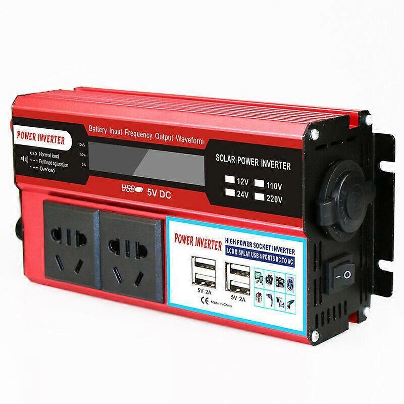 Převodník napětí pro síť, převodník nebo převodník 3000W, USB DC12/24V a AC110V/220V, napájecí adaptér, solární adaptér