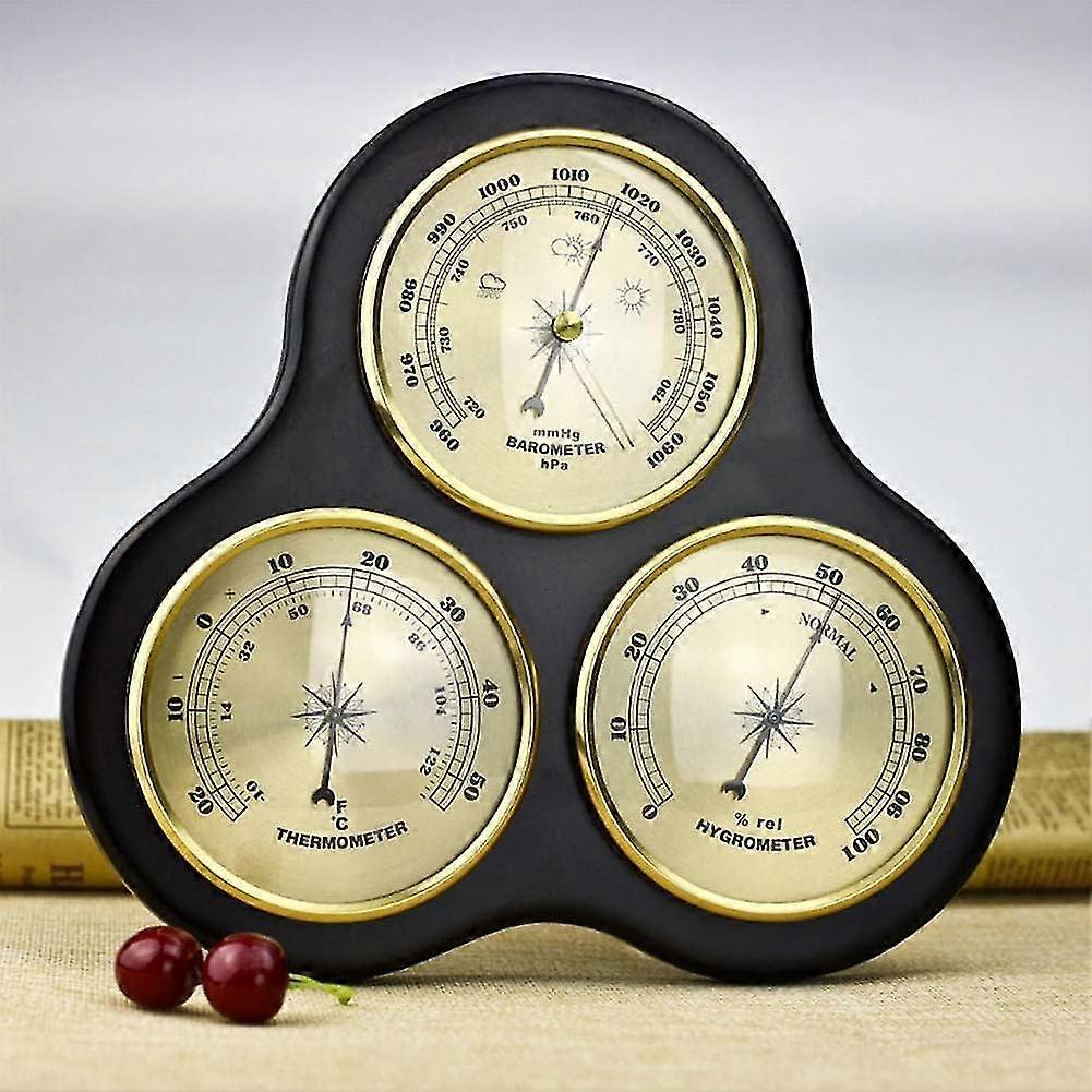 Barometer Analog Weather Station, 3 in 1 Barometer Thermometer Hygrometer