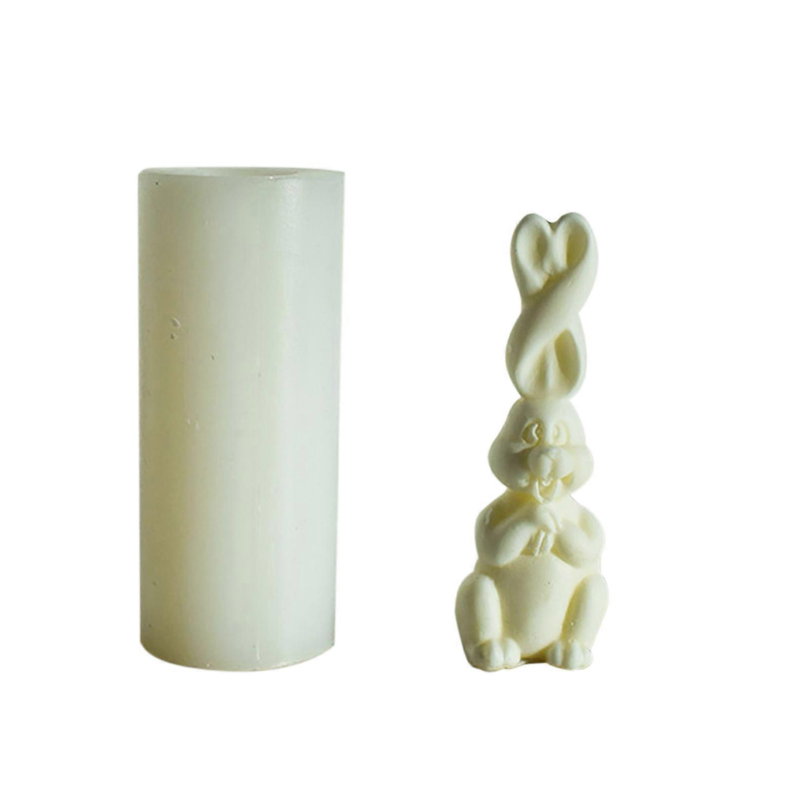 Silicone Rabbit MoldCreative DIY Craft White Unique Easter Home Supplies