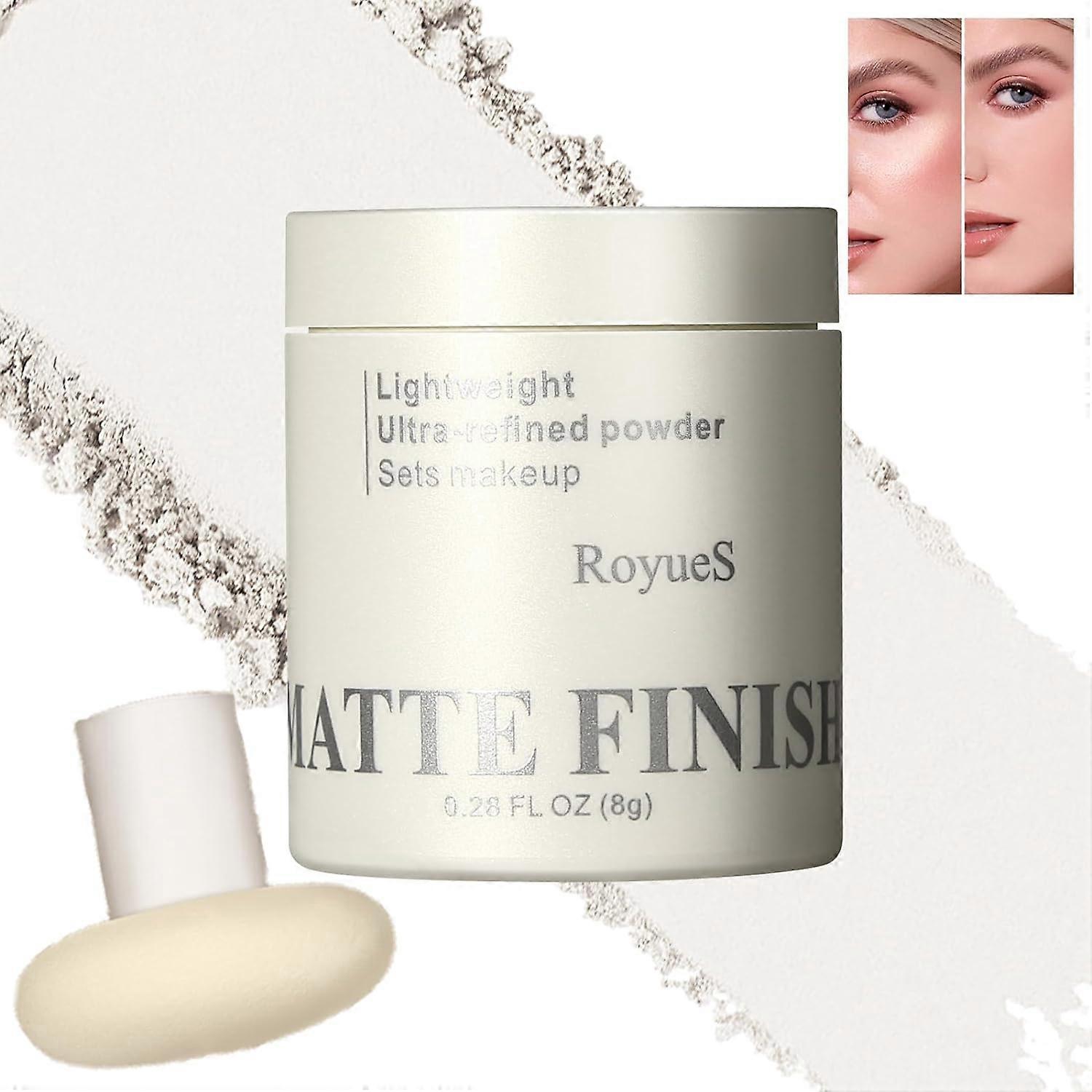 Translucent Loose Setting Powder,Lightweight Long Lasting Oil Control Loose Face Powder,Flawless Matte Finishing Powder
