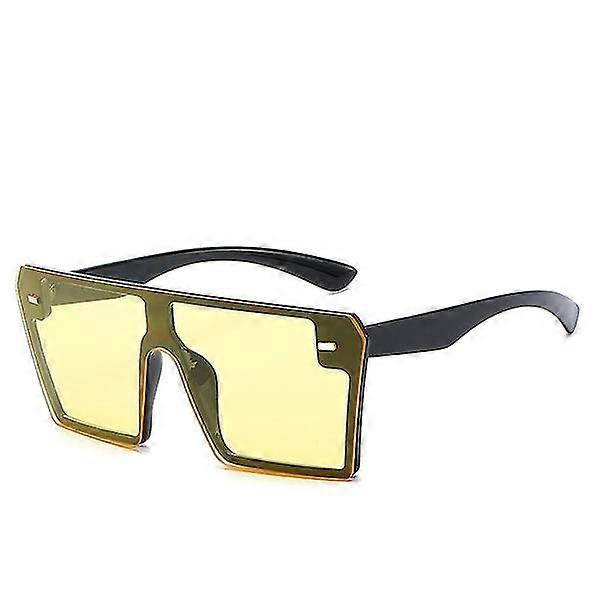 overdimensjonert firkantet uv beskyttelse polariserte solbriller retro flat topp gradient briller eyewear solbriller