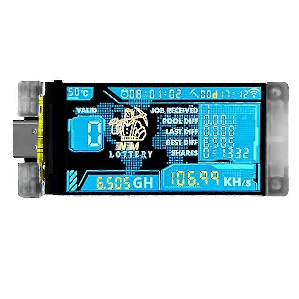 Bitco Nerd Miner BTC Crypto Solo Lottery 117KH/S Heltec Vision Master T190 Consumption WiFi Connecti