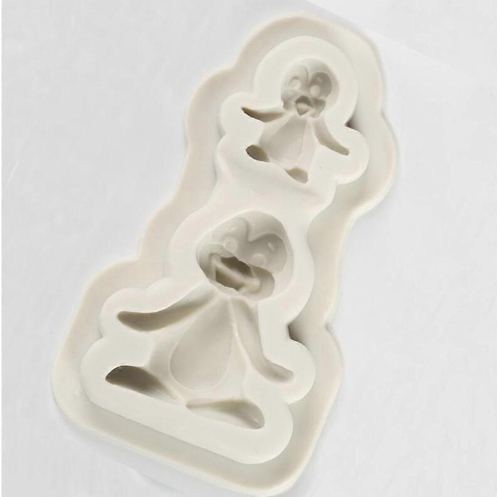 2-hole penguin shape cake mold - 1PC