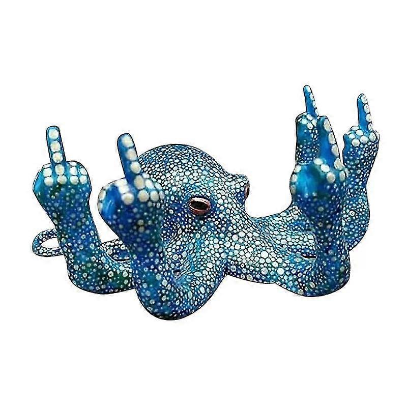 Luminous Gesture Angry Octopus Decor Octopus Sculpture (blue)
