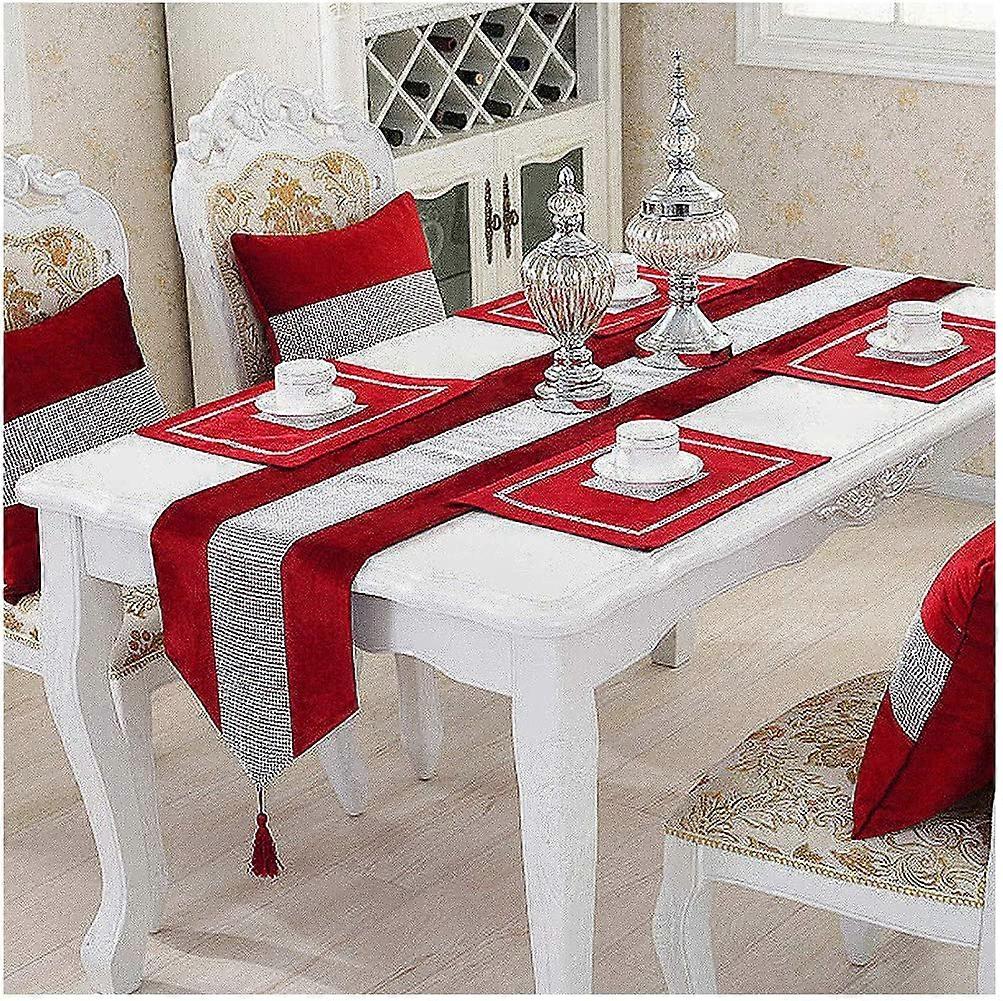 13x84 inch Table Runner with Sequined Rhinestone, Elegant Table Decoration