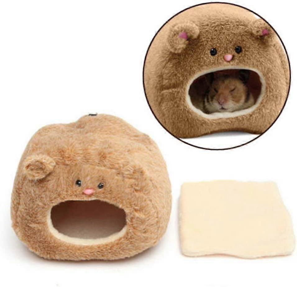 Plush hanging hamster hammock. Cozy and warm rabbit bed