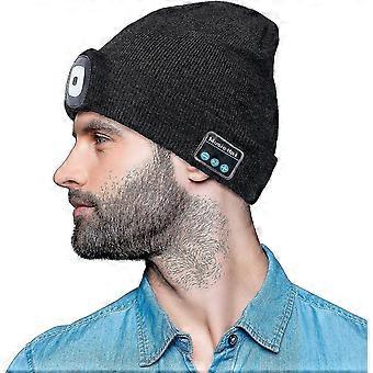 Bluetooth-Mütze mit LED-beleuchtetem Hut, eingebauten Stereolautsprechern und Mikrofon