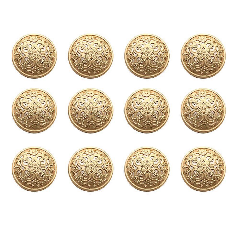 30pcs 23mm Stylish Metal Buckle Hollow-out Button Handcraft Tools Down Button DIY Sewing Buttons for Decor Use (Golden)