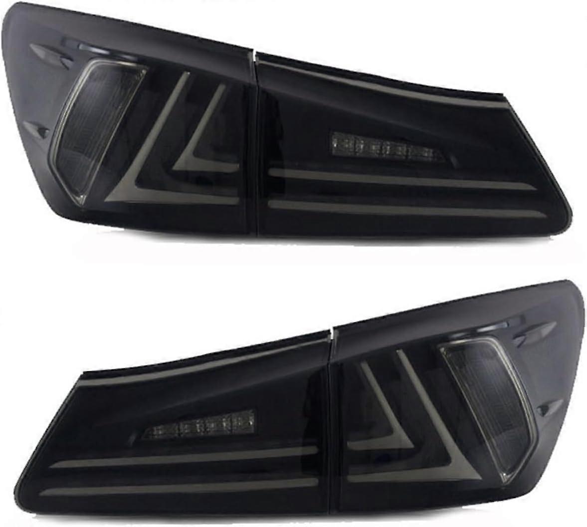 LED Tail Lights Compatible with Lexus IS250 IS350 2006-2012 LED DRL Car Light Assembly with Start Animation Signal Auto Accessorie (Color : 2PCS Smoke