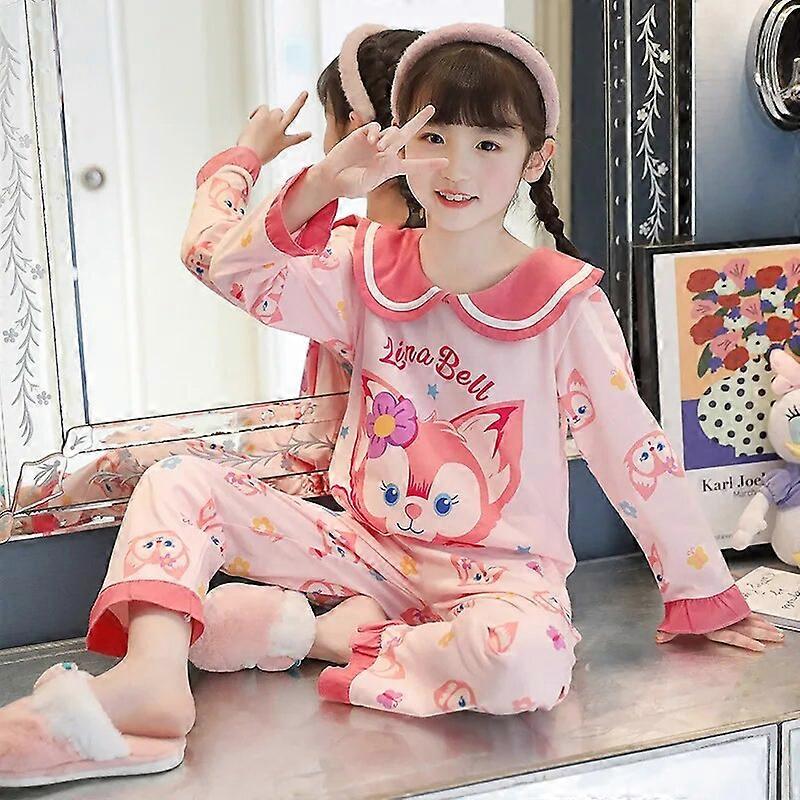 Kawaii Sanrio Anime Cinnamoroll Hello Kitty Children's Pajama Sets Cute Cartoon Cotton Loose Thin Sleepwears Homewear Gift