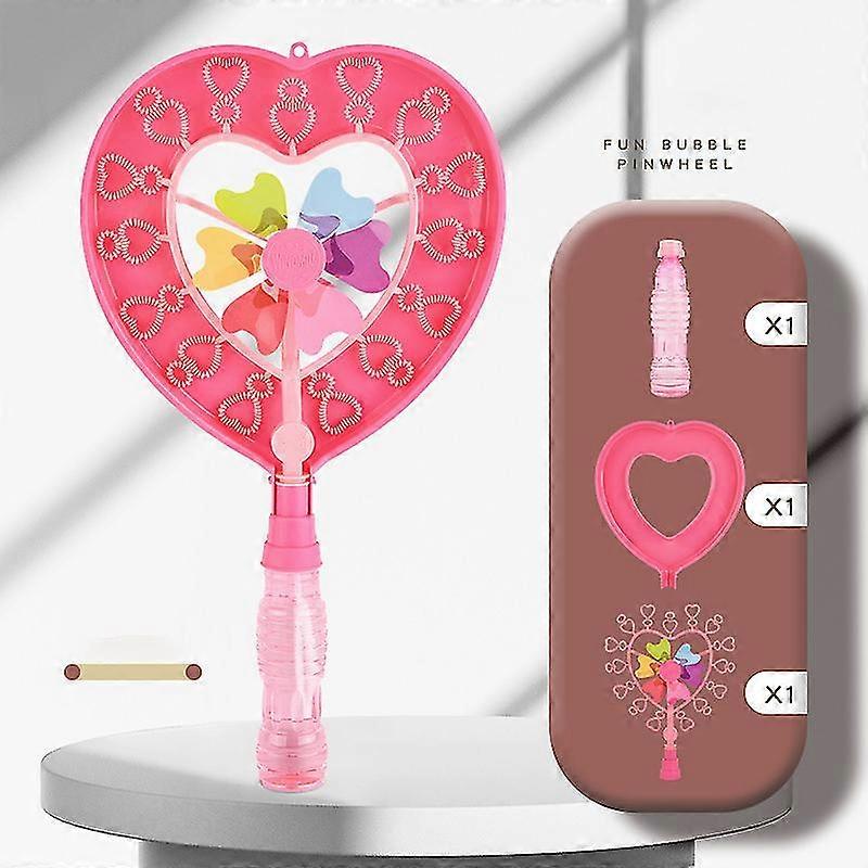 Children's Windmill Bubble Machine Water Automatic Blowing Bubble Stick Girl Toy