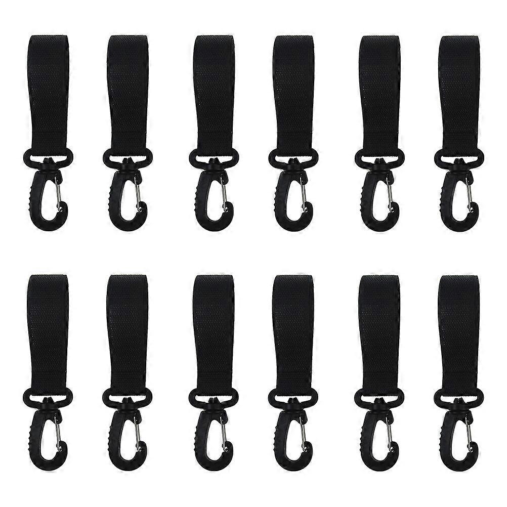 12pcs Stroller Hooks Rotatable Hangers Pram Diaper Bag Shopping Bag Hanger Hook