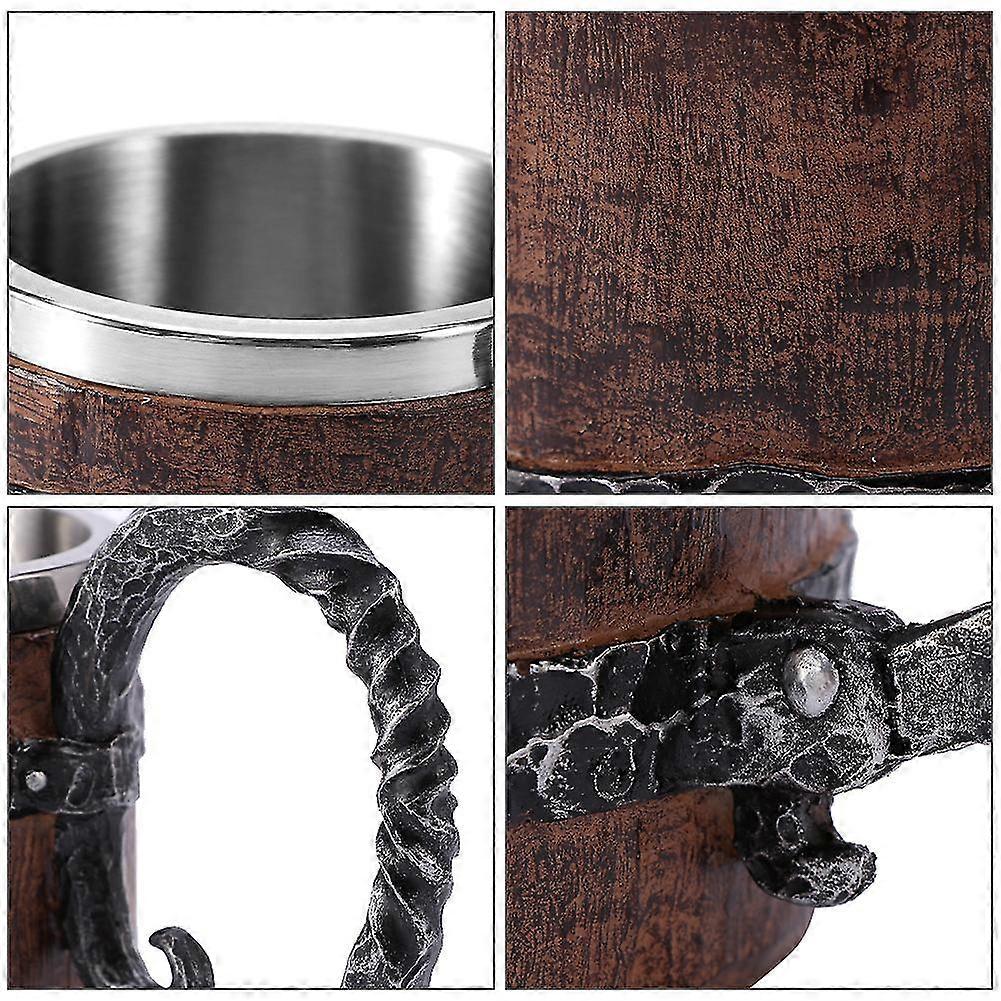 Bucket Shaped Drinkware Bar Restaurant With Handle Beer Mug Double