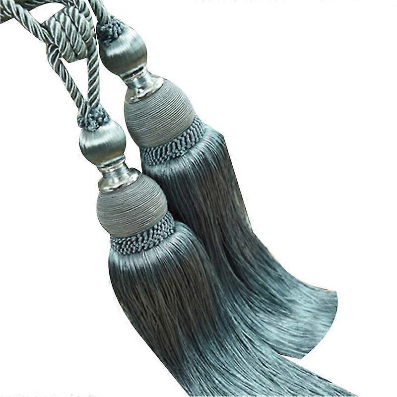 2Pcs Round Ball Tassels Curtain Drape Holder Clip Decor