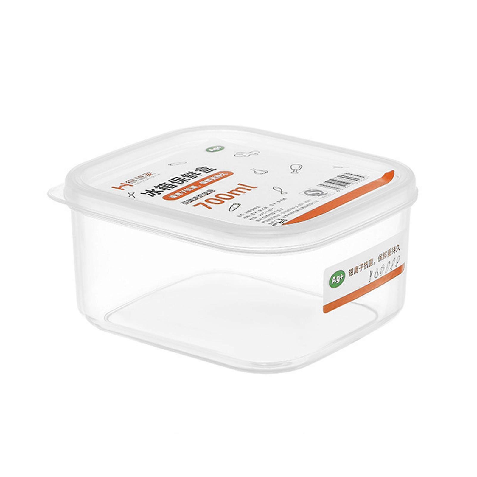 700/900/1000/1400ML Refrigerator Storage Box with Lid Clear Large Capacity Microwave Oven Safe Vegetables Fruits Fridge Organizer Food Container