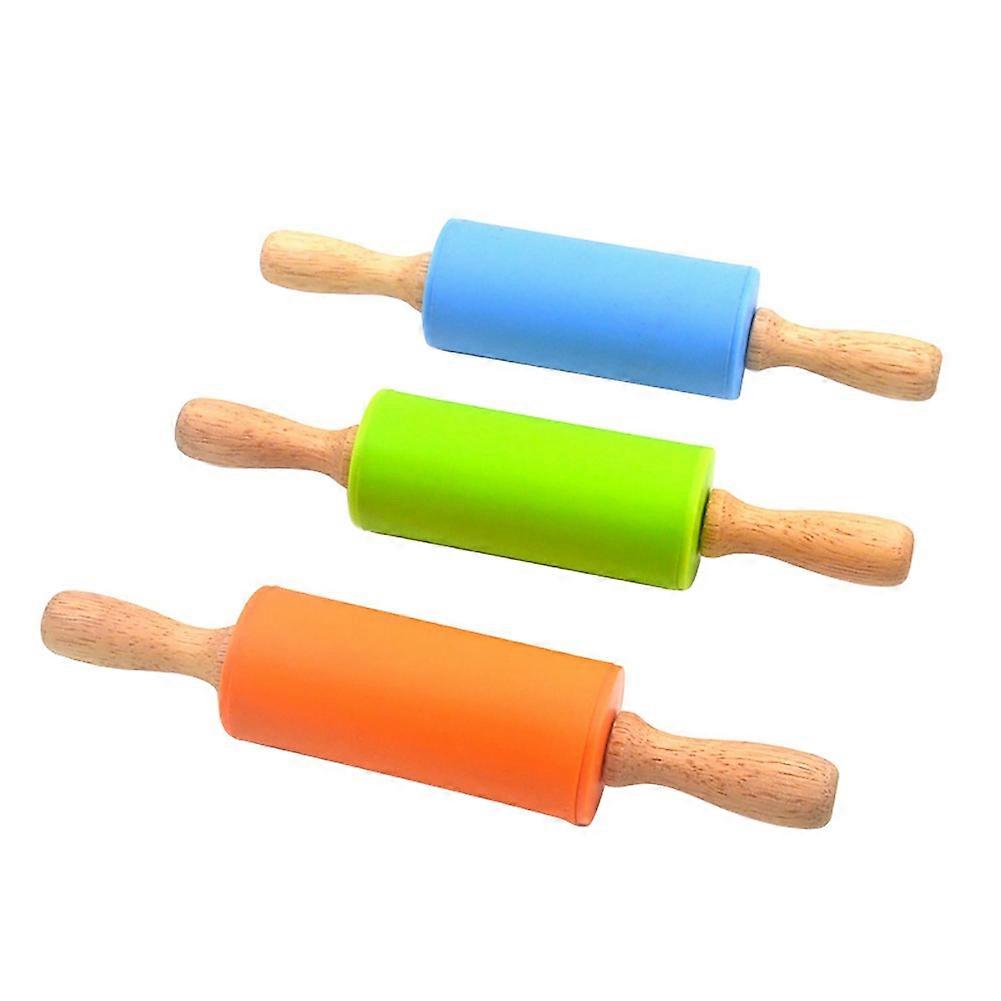 Rolling Pin Non-stick Dough Cookie Biscuit Pizza Roller Silicone Baking Tool