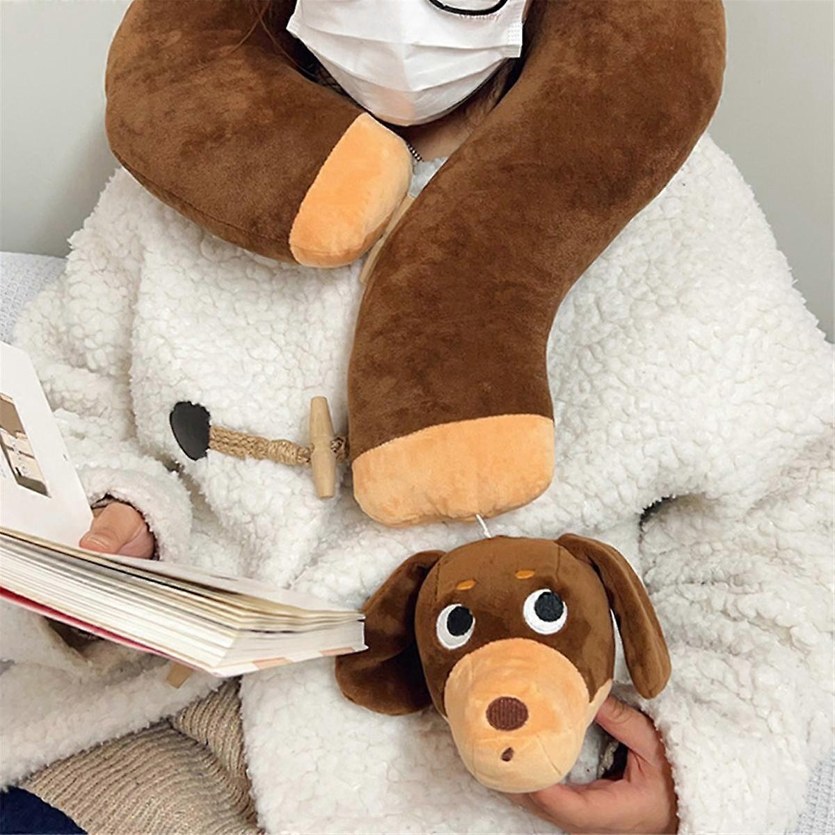 Dachshund Question Mark Pillow Long Nap Pillow Student Dormitory Airplane Travel Neck Pillow New Ye
