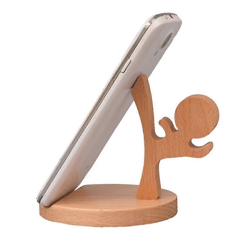 Support de téléphone en bois Bureau Mignon Support Support Smartphone Cradle