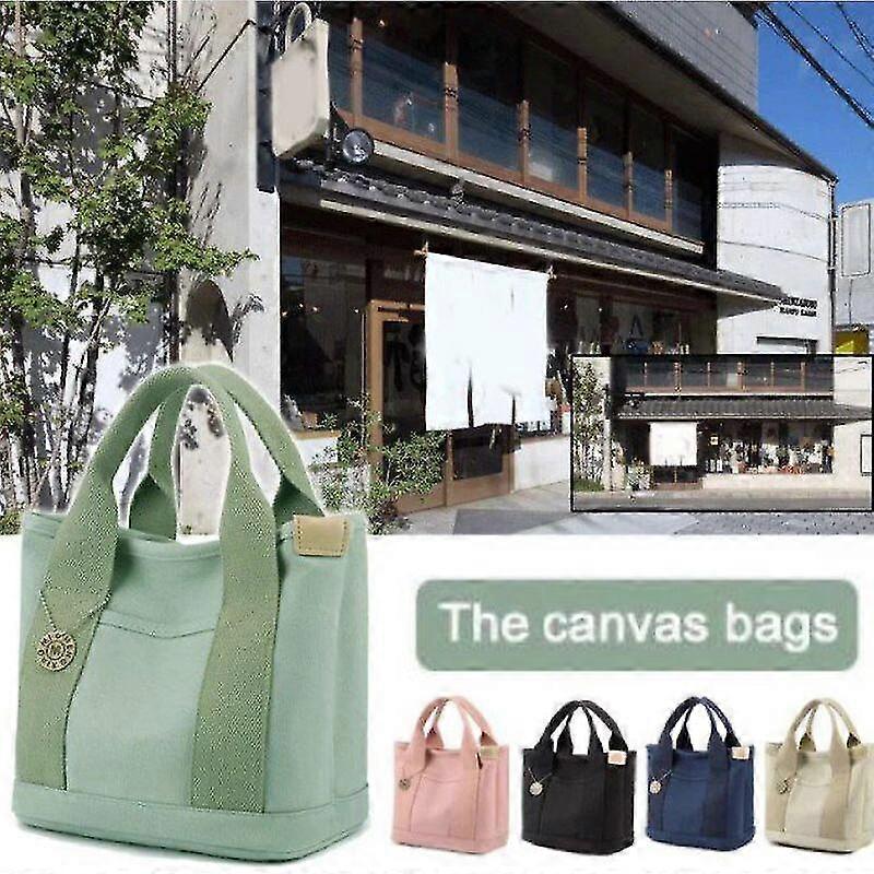 2023 New Large Capacity Multi-pocket Handbag Japanese Handmade Simple Shopping Bag Reusable Canvas Casual Daily Use Totebag