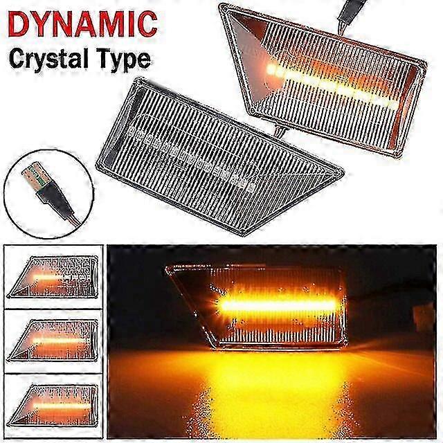 2PCS compatible with Opel Vectra C 2002-2008 Signum 2003-2008 2 pieces Led Dynamic Side Marker Turn Signal Light Sequential Blinker