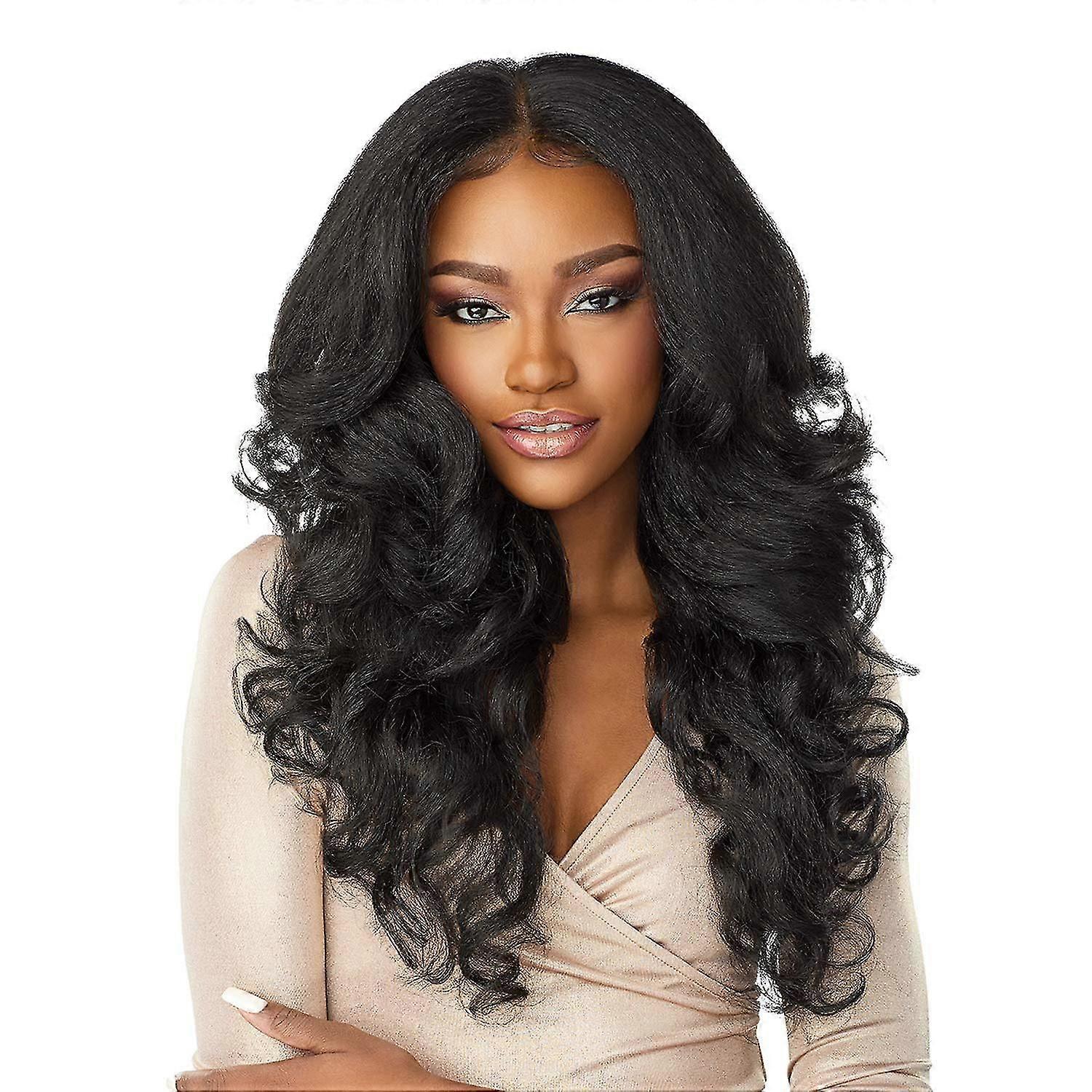 Wabjtam Synthetic  Lace Wig -  (dark Brown)