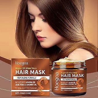 Argan Oil Hair Mask with Jojoba Oil Aloe Vera & Cocount Oil - Deep Conditioner Repair & Hydrate for Frizzy, Dry or Damaged Hair - Smooth & Nourish Glo