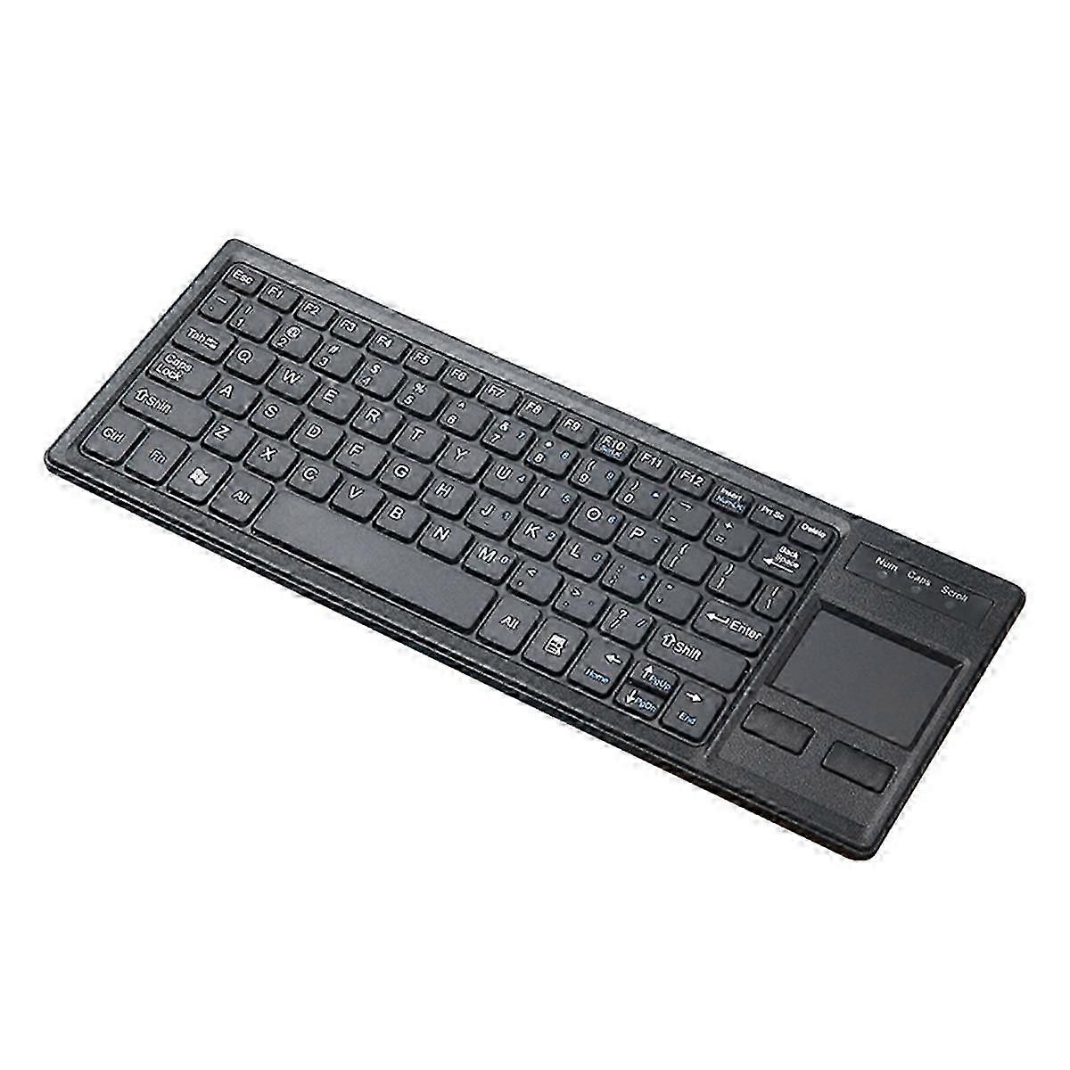 80 Keys USB Wired Keyboard Ultra Thin Mini Compact Touch Keyboard HUB Function Wired Touch Keyboard