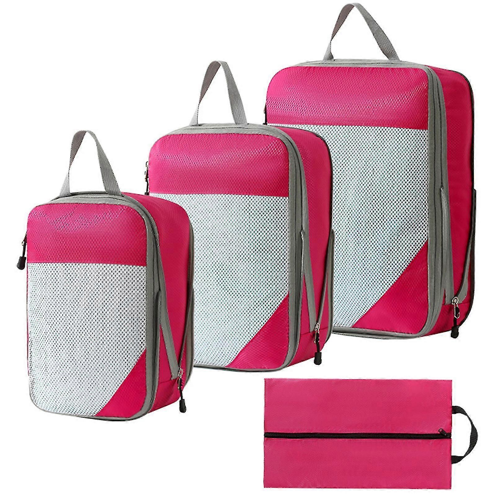4pcs Compression Packing Cubes For Suitcases, Extensible Compression Cubes Suitcase Organiser,50% Offer