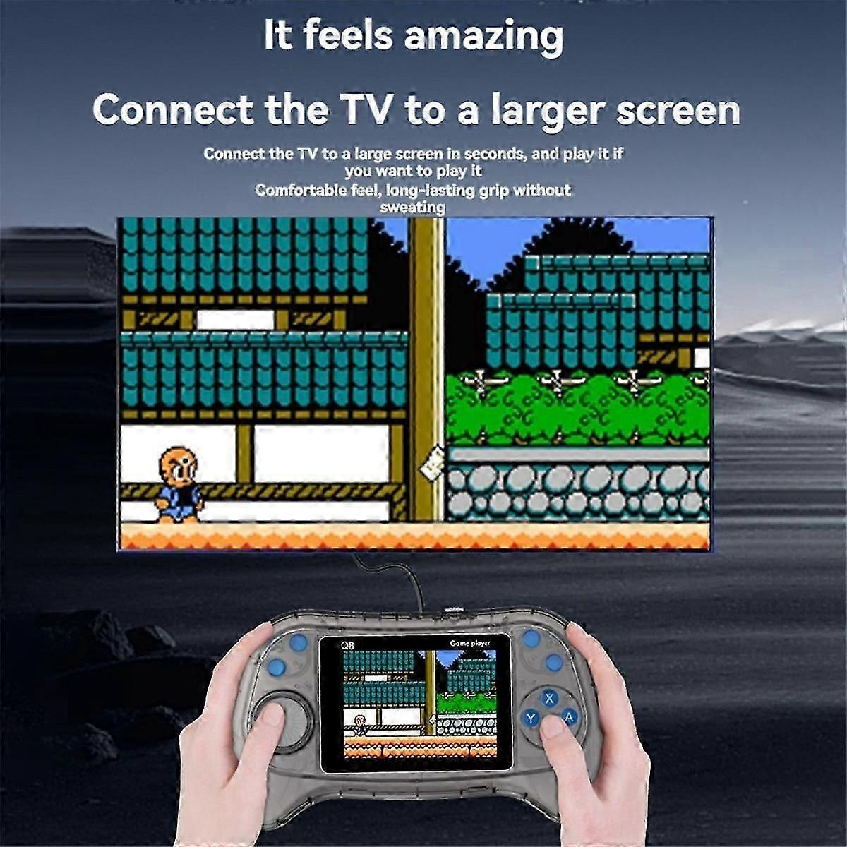 Q8 Handheld Game Console 3.0 Inch Screen 800-in-1 Classic Games Retro Game Console Support Tv Connection For Children C