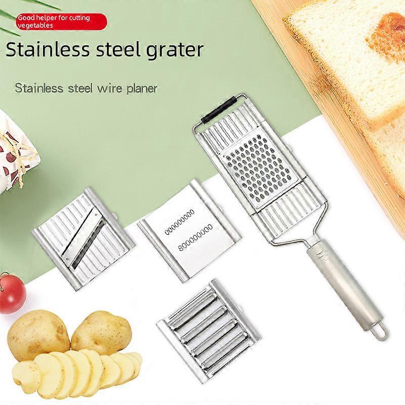 Stainless steel multi-function grater cutter slicer switchable grater kitchen fruit and vegetable three-dimensional vegetable cutter