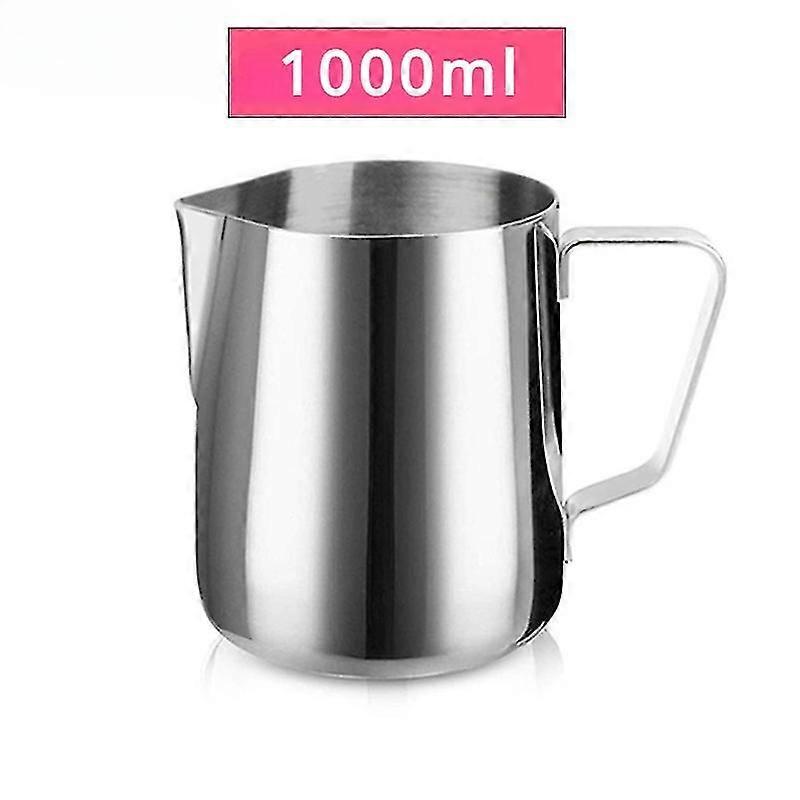 Melkeskummer i rustfritt stål, 350/600/1000 ml kaffekopp, mugge, latte, espresso, cappuccino