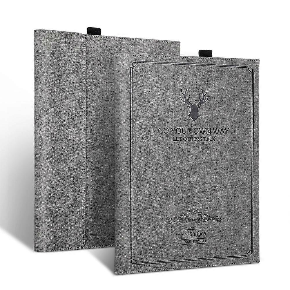 For Microsoft Surface Go 3 / 2 / 1 Deer Head Pattern Tablet Leather Case