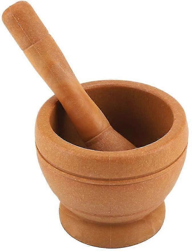 Garlic Grinder, Wooden Mortar and Pestle Set, Ideal for Grinding Garlic, Spices and Herbs, Durable and Easy - to - Clean