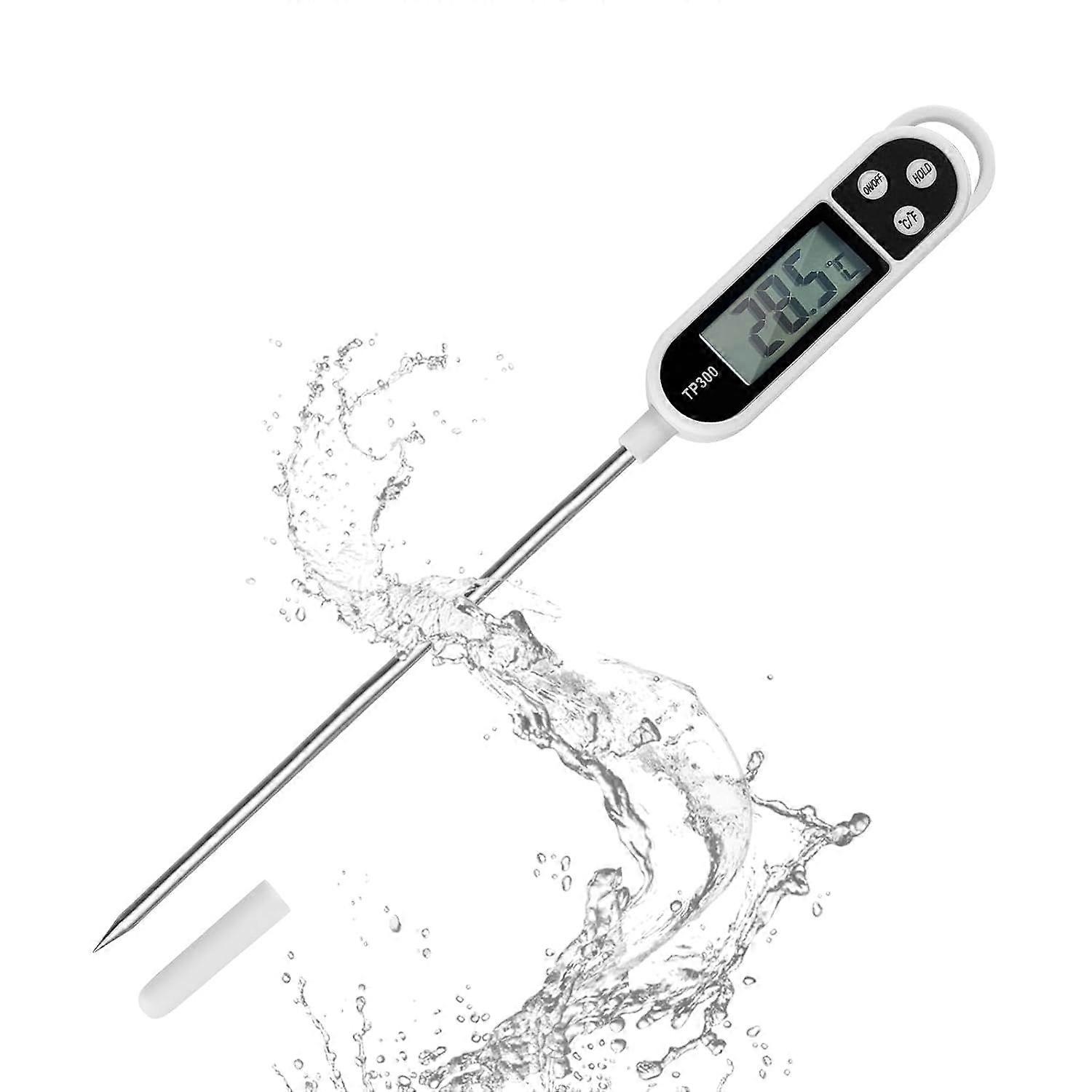 Kitchen Thermometer with LCD Display Digital Thermometer with Long Probe High Precision, Instant Reading Thermometer