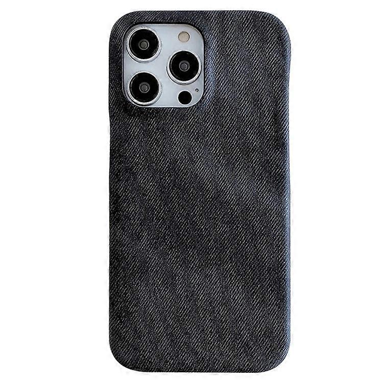 Compatible For iPhone 16 Pro Max Case Jeans Cloth Texture PU Leather + PET Back Cover
