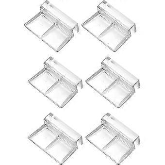 Acrylic Aquarium Holder, Aquarium Cover Clips, Clear Aquarium Holder, for Aquarium Fish Tank, Aquarium Fish Cover Clips, 6mm 6PCS(4*5*1.8cm)