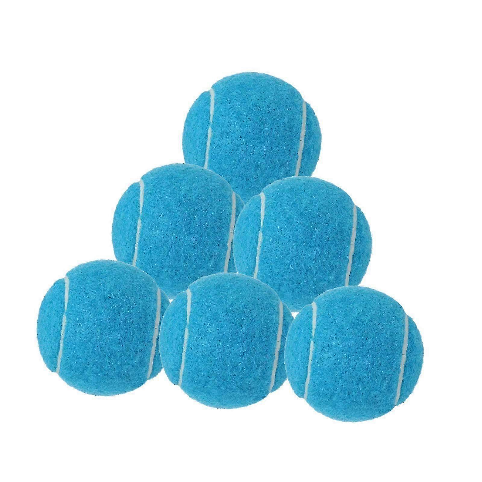 6x Tennis Balls for Beginner Training Wear Resistant Training Balls 2.52" Dia for Indoor Outdoor Playing Entertainment Sports-Yvan