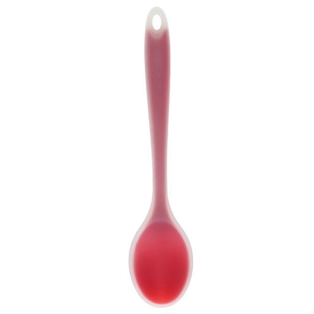 20.5cm Dinner Table Silicone Tablespoon Long Handle Flatware Red
