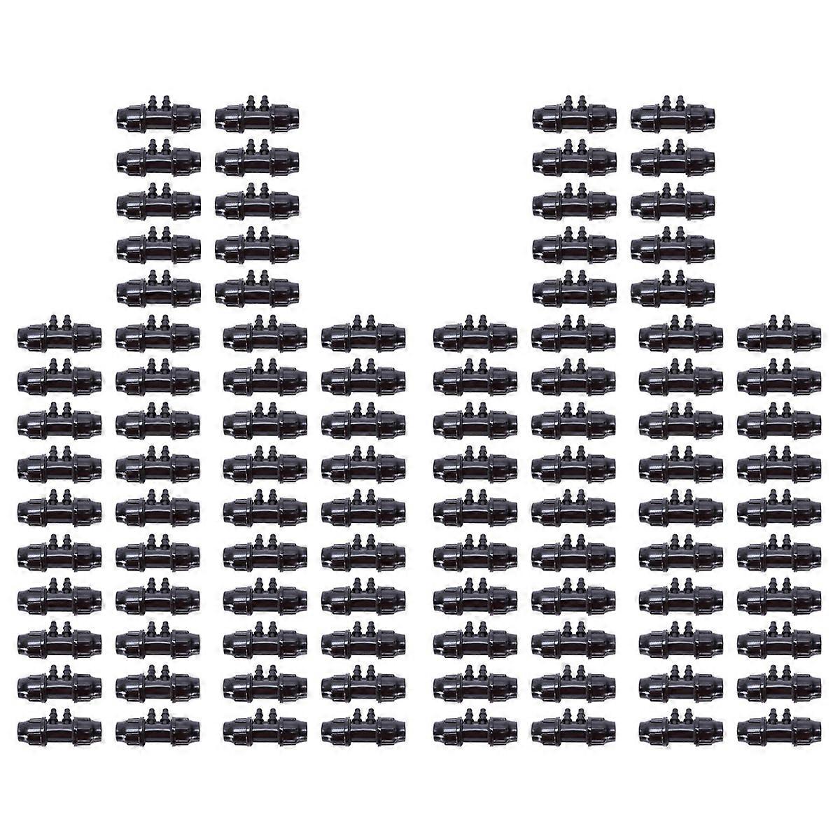 100 Pcs 11/8 Inch to 7/4 Inch Hose Connector Mini Irrigation Tubing Drip Irrigator Garden and Water