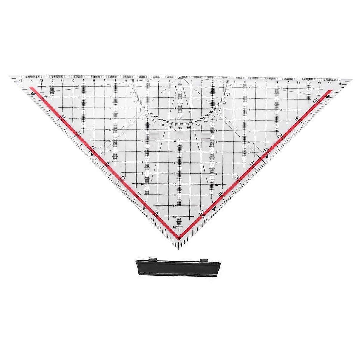 2026 New 30CM Drawing Triangle Ruler Multi-Function Drawing Design Ruler with Handle Protractor Measurement