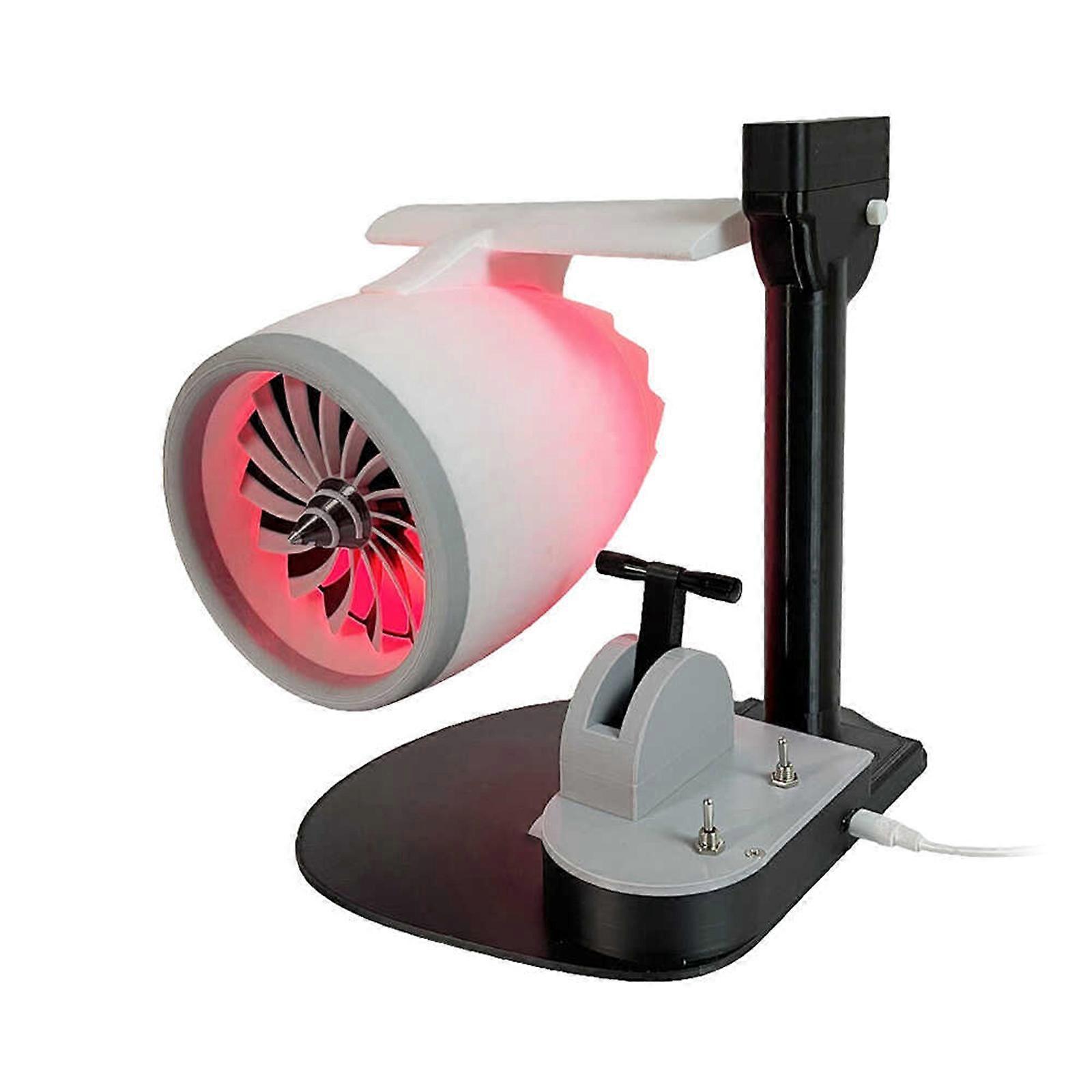 USB Table Fan with Plane Engine Pattern Jet Humidifier Perfectly for Gifting to Aviation Enthusiasts red light