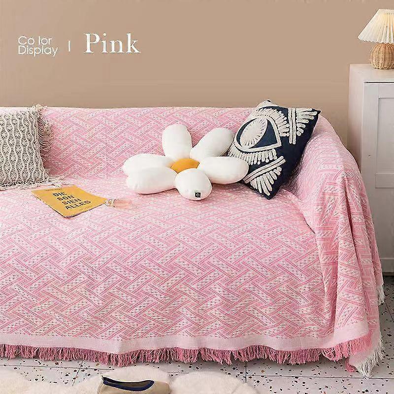 Sofföverdrag i bomullslinne, enfärgad, halkfri soffhandduk för vardagsrumsmöbler, gobeläng, sofföverdrag