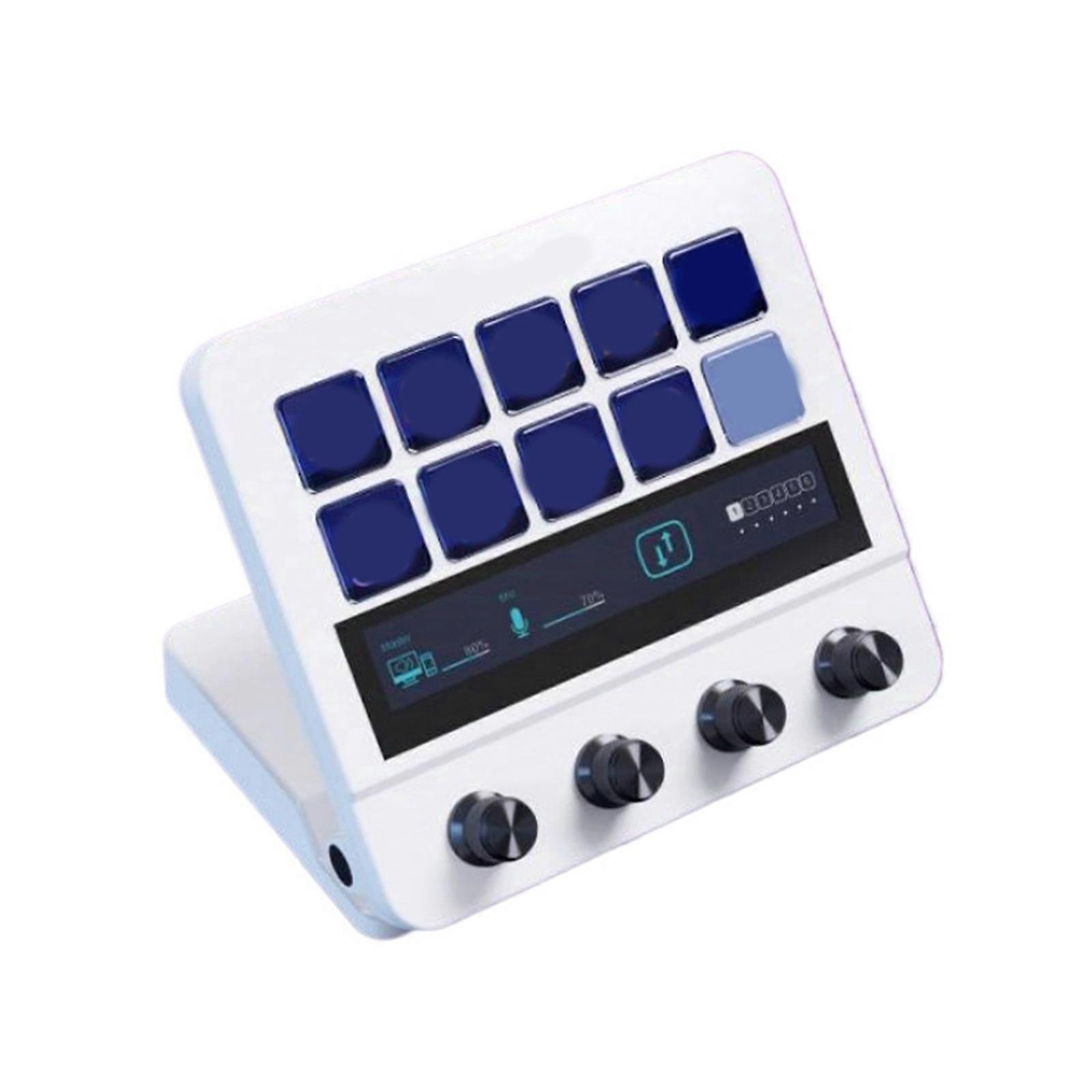 Streamdeck Visual 10Keys Mini Tastiere Pulsante Lcd Pulsante Controller Vivente per Win Desktop Controller Dogana Bianco