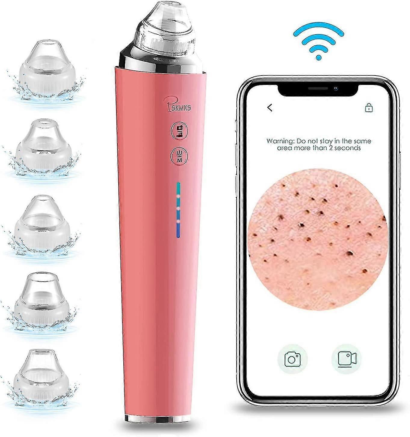Blackhead Remover Vacuum Cleaner With Camera 2021 Upgrade 5.0 Mp Vision Facial Pore Cleaner Acne Blackhead Extractor Suction Cup Tool Blackhead Remove