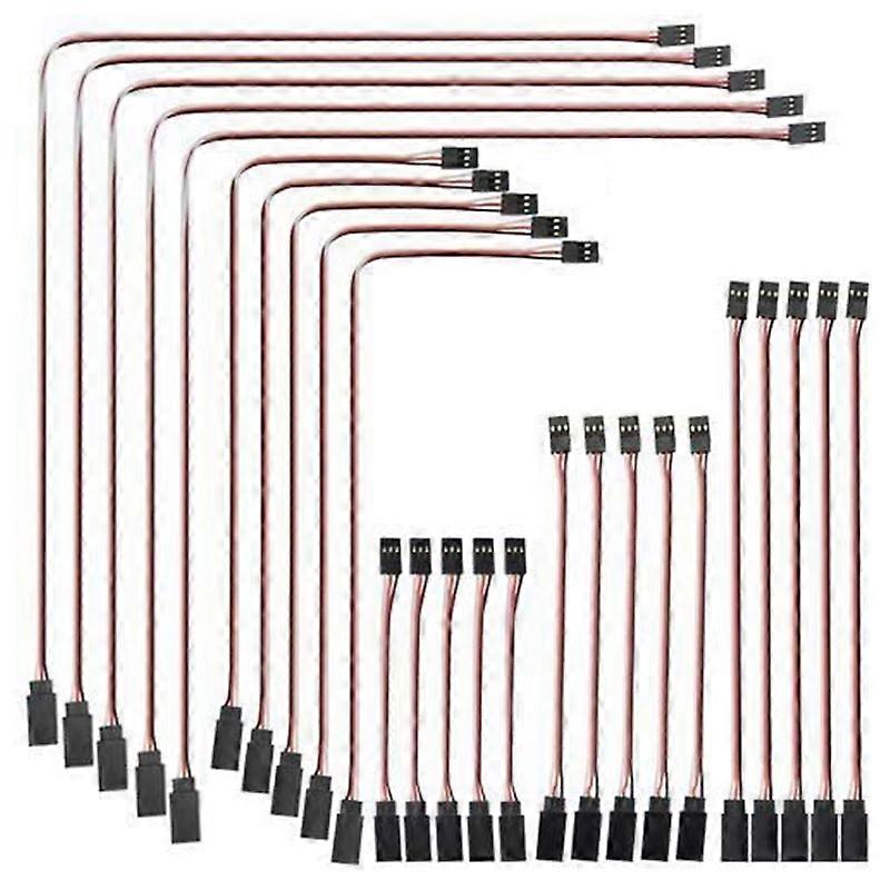 25 Pcs JR Style Servo Extension Cable,Male to Female Plug,for RC Car