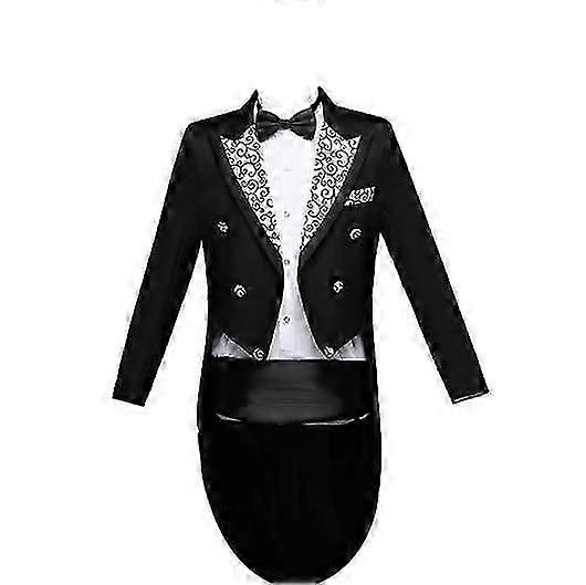 Herren Slim Fit Anzug Set 4 Stück Solid Notched Revers Tuxedo Jacke